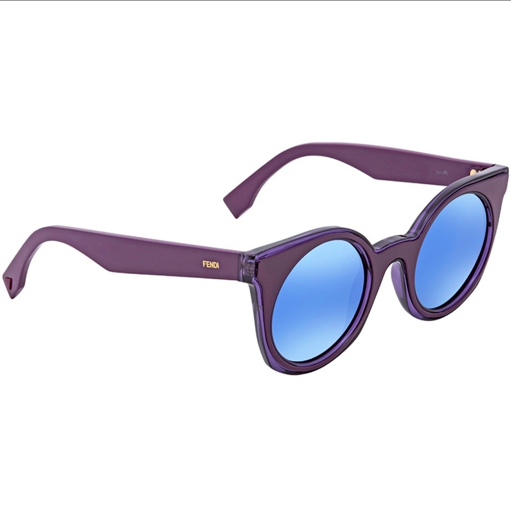Fendi Violet Frame Sunglasses with Azure Lenses